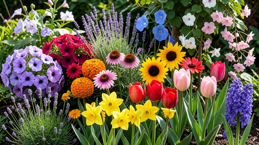 Differen Types of Flowers: Seasonal Color Palettes for Year-Round Garden Design