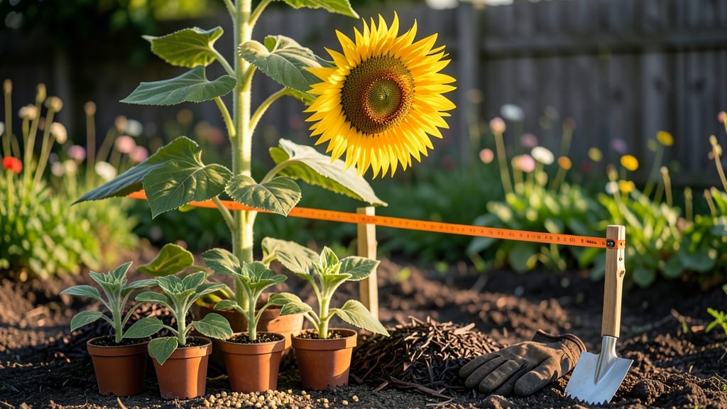 Mammoth Sunflower Spacing: Proven Planting Math for Towering Stems Without Flopping